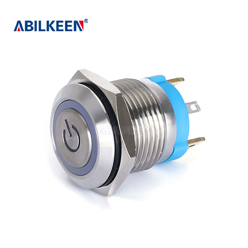 IB16K3-P10-EP 16mm LED Power Push Button Switch