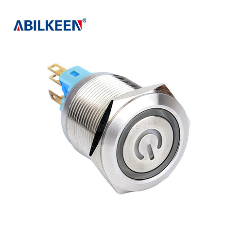 IB22S-P11-E-power 22mm High Round Waterproof button Switch